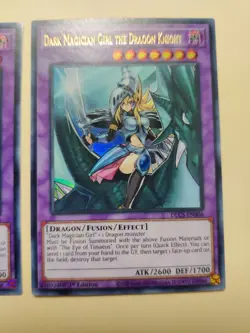 2x Yugioh! Dark Magician Girl the Dragon Knight DLCS-EN006 Ultra Rare LP - Image 4