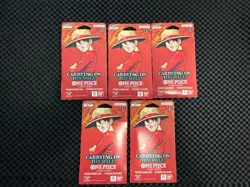 One Piece OP-13 Carrying on His Will Sleeved Blister Booster Packs (LOT Of 5) - Image 1