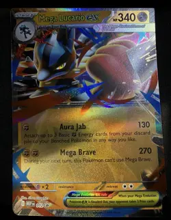 Jumbo Mega Lucario EX MEP 012 Promo - Prismatic Lucario EX (2025) Promo Card - Image 1