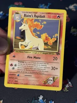 Pokemon Card Blaine’s Rapidash 33/132 Gym Challenge FIRST EDITION - (NM-) - Image 2