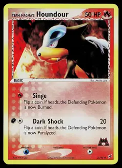 Pokemon Card - Team Magma's Houndour Team Magma vs Team Aqua 35/95 Reverse Holo - Image 1