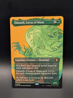 MTG - Omnath, Locus of Mana - BORDERLESS - Legendary Creature - CMM #680 -Mythic - Image 1