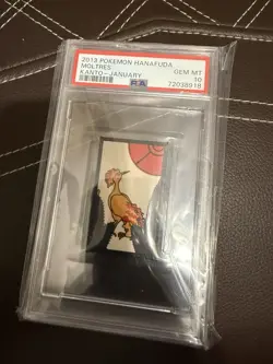 Pokemon Moltres Hanafuda Kanto January PSA 10 Gem Mint - Image 2
