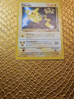 Pokemon Pikachu #4 Black Star Promo WB First Movie STAMP WOTC1999 LP - Image 3