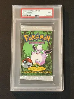 Pokemon PSA 9 1st Edition Jungle Booster Pack - Wigglytuff Art - Image 1