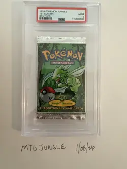 1999 Pokemon 1st edition Jungle Booster Pack PSA 9 Scyther With PSA Order/Box! - Image 1