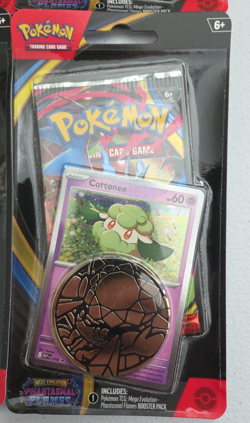 Pokemon TCG Phantasmal Flames Cottonee Blister Pack - 4 Packs - Image 2