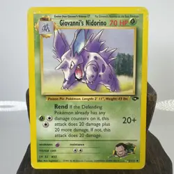 Pokemon Card - Gym Challenge 45/132 - GIOVANNI'S NIDORINO (uncommon) - NM - Image 1