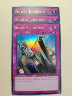 3x Solemn Judgment RA02-EN075 Ultra Rare 1st Edition NM YuGiOh! - Image 1