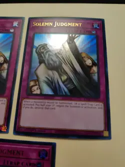 3x Solemn Judgment RA02-EN075 Ultra Rare 1st Edition NM YuGiOh! - Image 3