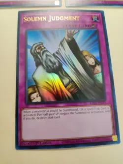 3x Solemn Judgment RA02-EN075 Ultra Rare 1st Edition NM YuGiOh! - Image 4