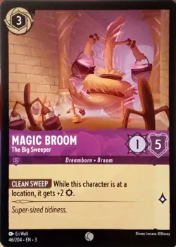 46/204 MAGIC BROOM THE BIG SWEEPER INTO THE INKLANDS COMMON DISNEY LORCANA CARD - Image 1