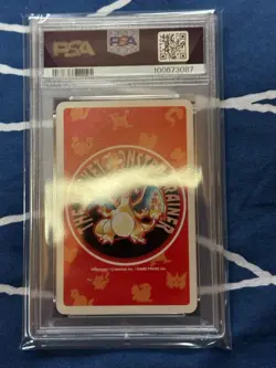 PSA 10 Charizard 4 Of Clubs Red Deck Pokemon Playing Cards Poker 1996 - Image 4