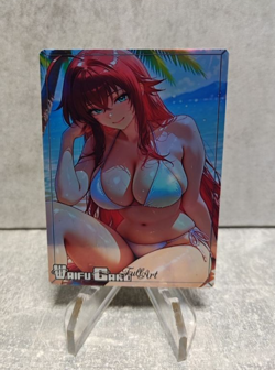 Rias Gremory Trading Card Waifu Goddess Story Anime Girl holo Karte Manga Full - Image 1