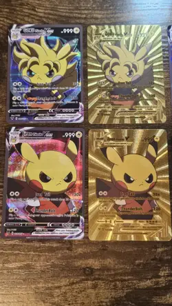 8 FAN ART Pikachu Cosplay Cards Dragon Ball Goku, Frieza - Image 3