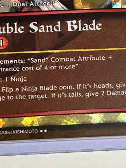 Naruto 288 - Double Sand Blade - 1st Edition - Prism Foil - Near Mint Card - Image 2