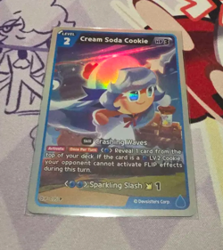 DAMAGED BENT CARD Cookie Run Braverse TCG Cream Soda TOA Promo Card English - Image 1