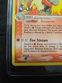 Pokemon Blaziken Holo Rare LP 3/109 Ruby and Sapphire Card - Image 5