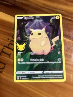 Pokemon Celebrations 2021 Pikachu Holo Stamped Card 005/025 NM Condition - Image 1
