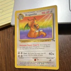 Pokemon TCG Dragonite Fossil 19/62 Rare 100 HP Regular Card English 1999 - Image 1