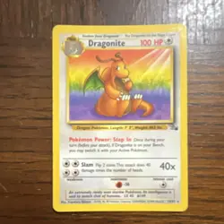 Pokemon TCG Dragonite Fossil 19/62 Rare 100 HP Regular Card English 1999 - Image 3