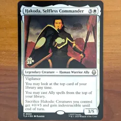 Hakoda, Selfless Commander - Prerelease Foil Promo - Avatar TLA MTG - Image 1