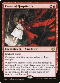 1x Curse of Hospitality NM Eng MTG - Crimson Vow - Image 1