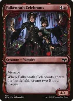 1x Falkenrath Celebrants - Showcase NM Eng MTG - Crimson Vow - Image 1