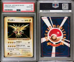 1996 POKEMON BASE SET JAPANESE #145 ZAPDOS HOLO PSA 10 - Image 2