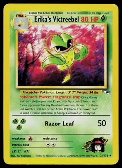 Pokemon Card - Erika's Victreebel Gym Heroes 26/132 Rare Non Holo - Image 1