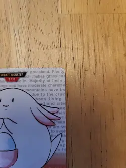 Bandai Pocket Monsters Carddass Chansey No.113 Red Version 1996 NM - Image 4