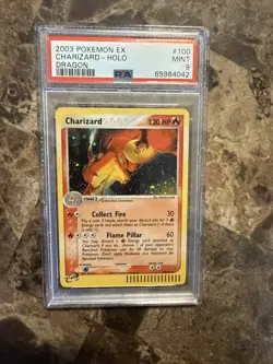 2003 POKEMON EX DRAGON #100 CHARIZARD-HOLO DRAGON PSA 9 - Image 1
