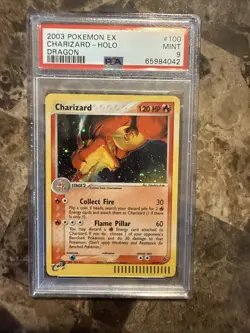 2003 POKEMON EX DRAGON #100 CHARIZARD-HOLO DRAGON PSA 9 - Image 3