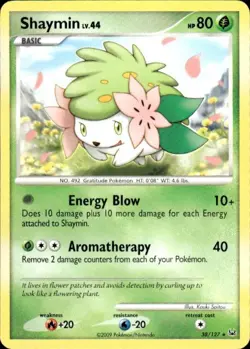 Vintage Wotc Pokemon Shaymin (38) Platinum 38/127 Light Play LP - Image 1