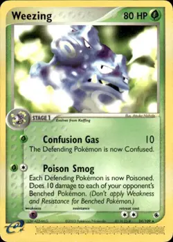 Vintage Wotc Pokemon Weezing Ruby and Sapphire 24/109 Light Play LP - Image 1