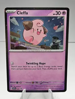 Cleffa Pokemon Scarlet & Violet SVP 095 Cosmos Holo Black Star Promo - Image 1