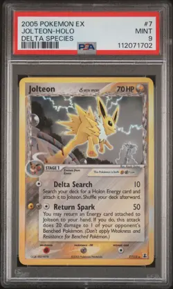 2005 POKEMON EX DELTA SPECIES #7 JOLTEON-HOLO PSA 9 - Image 1