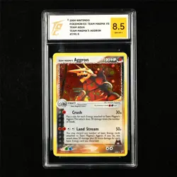 TQG 8.5 NM-MT+ 2004 Pokemon ENG Team Magma's Aggron 7/95 R - Image 1