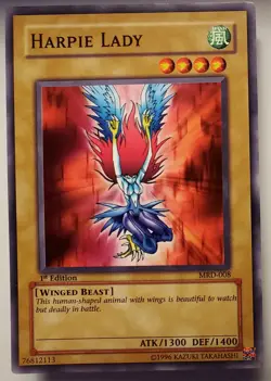 Yu-Gi-Oh! Harpie Lady (Original Artwork) MRD-008 Metal Raiders 1st Ed 2002 NM - Image 1