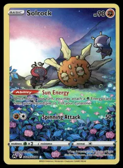 Pokemon Cards Solrock GG15/GG70 Crown Zenith Galarian Gallery Holo NM *2 - Image 1