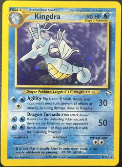 Kingdra 9/111 Neo Genesis Holo Rare Pokemon Card NM - Image 1