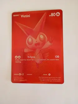 NM Pack Fresh Victini Holo Monochrome Red Card 172/086 Sv: White Flare - Image 1