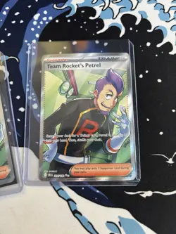 Pokemon TCG Team Rocket's Petrel Full Art Holo Supporter Cards 226/182 x2 - Image 3