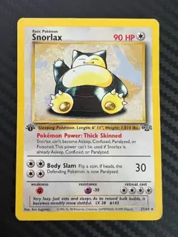 Pokemon TCG Snorlax 1st Edition Jungle Set Card 27/64 DMG - Image 1