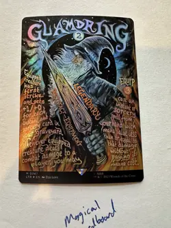MTG Glamdring (Borderless Poster) - Foil - The Lord of the Rings (LTR) #747 - Image 1