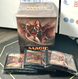 2014 MTG Magic The Gathering Commander Kaalia Of The Vast Deck Box New Sleeves - Image 1