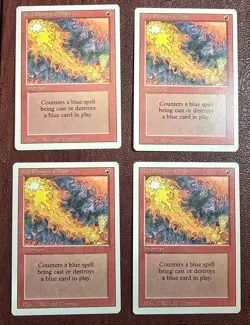 (4x) Red Elemental Blast - MtG Revised/3rd Ed. - Common NM 1994 - Image 1
