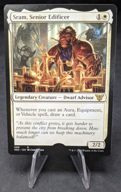 Sram, Senior Edificer - MTG - Commander - Misprint Missing Holo Stamp - Image 1