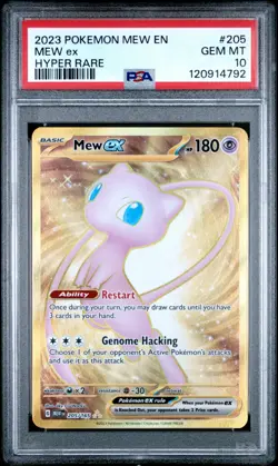 2023 POKEMON MEW EN-151 HYPER RARE #205 MEW EX PSA 10 - Image 1