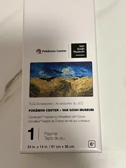 Pokemon Center x Van Gogh Museum Corviknight Wheatfield Crows Playmat - Image 1